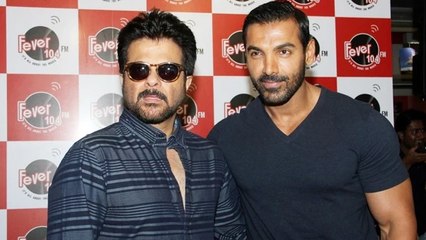 John Abraham & Anil Kapoor Promote Welcome Back @ Fever 104 FM