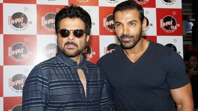 John Abraham & Anil Kapoor Promote Welcome Back @ Fever 104 FM