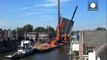 Netherlands cranes collapse on houses, dozens injured