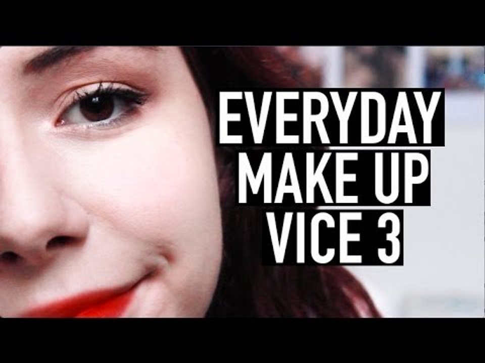 EVERYDAY MAKE UP AND RED LIPS w/ VICE 3 | Because Cats