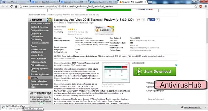 Kaspersky Antivirus 2015 Serial Key Activation