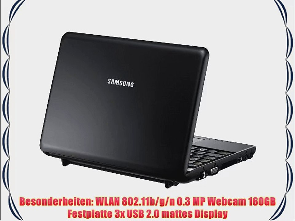 Samsung N130 anyNet N270BN 257 cm (101 Zoll) Netbook (Intel Atom N270 16GHz 1GB RAM 160GB HDD