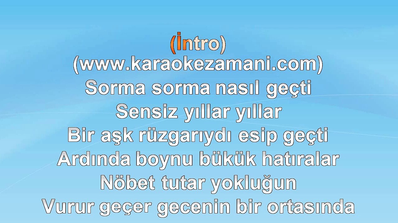 Gökhan Özen - Herşeyde Biraz Sen Varsın - 2003 TÜRKÇE KARAOKE