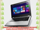 Lenovo Yoga 2-11 295 cm (116 Zoll HD LED) Convertible Ultrabook (Intel Pentium N3520 20 GHz
