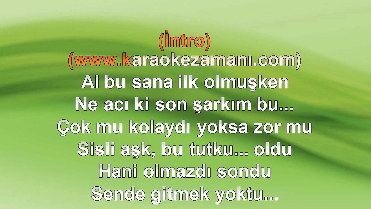 Gökhan Türkmen - Bir Öykü - 2010 TÜRKÇE KARAOKE