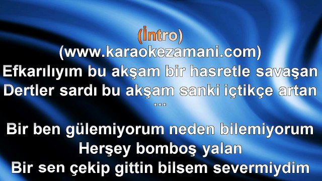 Gökhan Türkmen - Efkarlıyım - 2014 TÜRKÇE KARAOKE