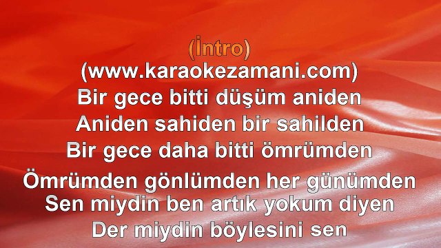 Gökhan Türkmen - Yorgun - 2008 TÜRKÇE KARAOKE