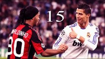Ronaldinho faz duelo de habilidade com Cristiano Ronaldo