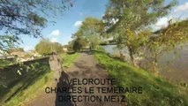 METZ A VELO - Parcours Longeville - Charles le Téméraire - Rue Belle Isle - Plan d'Eau
