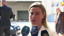 Doorstep - Federica Mogherini at the Foreign Affairs Council on 20 April 2015