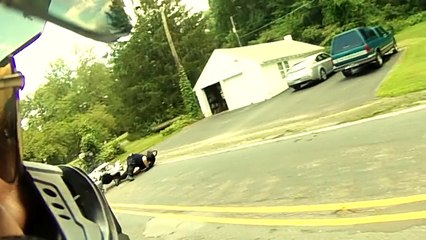 Double Motorcycle Crash Epic Ending