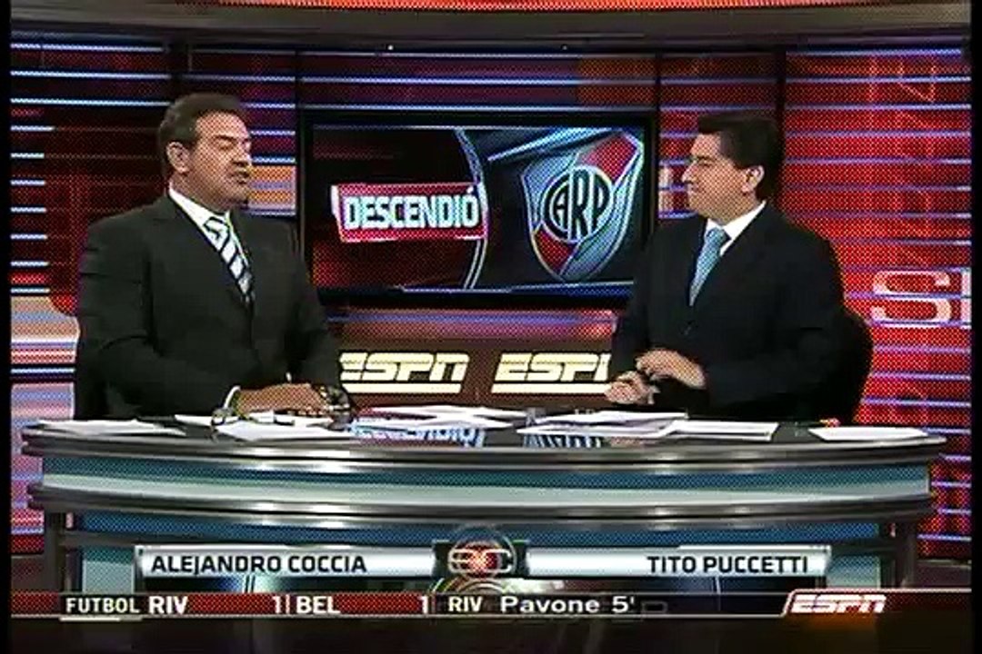 CRONICA DESCENSO RIVER PLATE ESPN