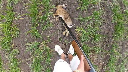 Caceria de liebres con escopeta (en primera persona) GoPro