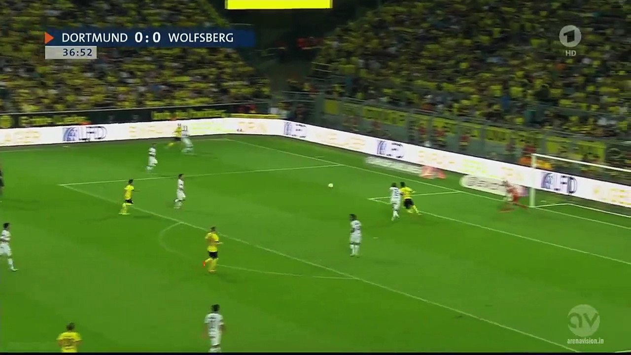 Pierre-Emerick Aubameyang Nice Backheel Shot _ Borussia Dortmund v. Wolfsberger - Europa League 06.08.2015 HD