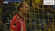 Henrikh Mkhitaryan 2 nd Goal Dortmund 4 - 0 AC Wolfsberger Europa League 6-8-2015