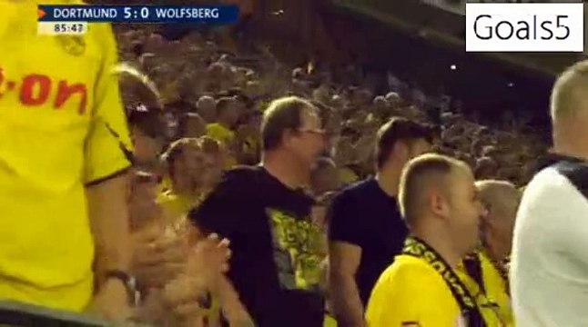 Henrikh Mkhitaryan 3 rd Goal Dortmund 5 - 0 AC Wolfsberger Europa League 6-8-2015