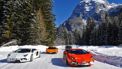 Lamborghini Winter Academy - Lamborghini Snow Drift and Racing [HD VIDEO]