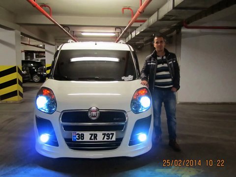 Türkiyede Eşi Benzeri Yok . Kayserinin Beyaz Prensi - 2012 fiat doblo full modifiye.