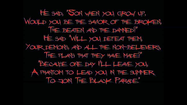 My Chemical Romance - Welcome To The Black Parade lyrics