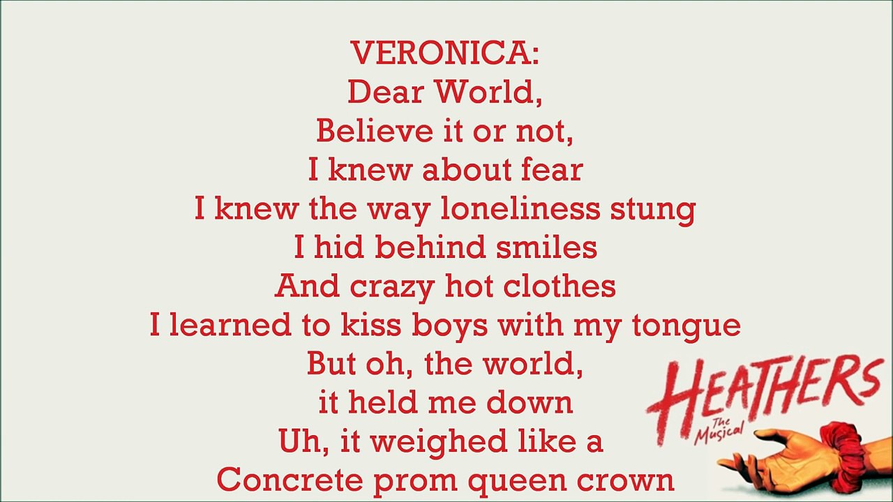 Me Inside of Me - Heathers: The Musical +LYRICS