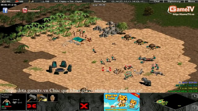 AOE Highlights, ChipBoy cầm Palmyral giải quyết trận đấu 2vs2 chỉ với 16 phút trong game