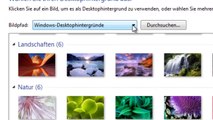 Windows Tutorial - Desktop-Hintergrund, Startleiste und Bildschirmschoner bei Windows 7 ändern