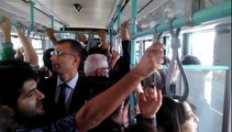 6 kasım tramvayda DEV-GENÇ Marşı