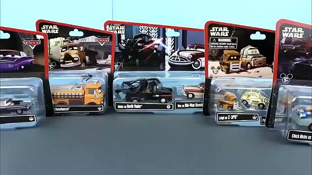 Star Wars Disney Pixar Cars Doc as Obi-Wan, Luigi as C-3PO, Ramone as Han Solo, Filmore Chewbacca