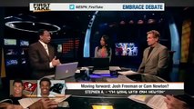 Skip Bayless and Stephen A Smith on Who Would You Want Josh Freeman Or Cam Newton! - ESPN First Take