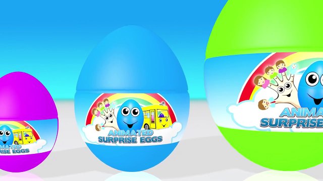 3D Surprise Eggs Different Sizes! TRUCKS for Kids Learn Colours & Sizes Animated Surprise Eggs