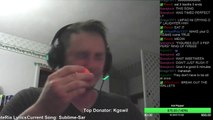 Crazy streamer eats 3 hot peppers for money, almost dies. #Volcano