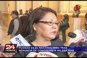 Pugnas en el nacionalismo tras renuncia de congresista Wilder Ruiz