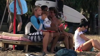 girls surfing in high heels 1