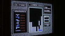TETRIS NES NTSC game genie game, 10 lines on 29 speed and then surprise