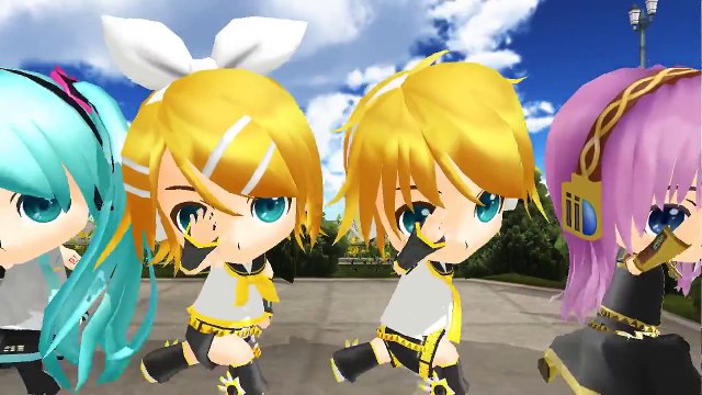 [MMD]Popipo Miku, Rin, Len, Luka, Kaito y Meiko