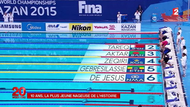 Mondiaux de natation : Alzain Tareq, la plus jeune nageuse de l'histoire