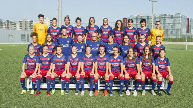 Foto oficial per a la UEFA Women's Champions League del Barça femení
