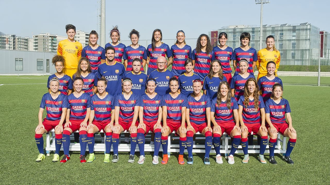 Foto oficial per a la UEFA Women's Champions League del Barça femení