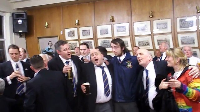 Welsh Male Choir Singing The Maerdy Anthem in Cardiff Rugby Club. Proper Tidy!