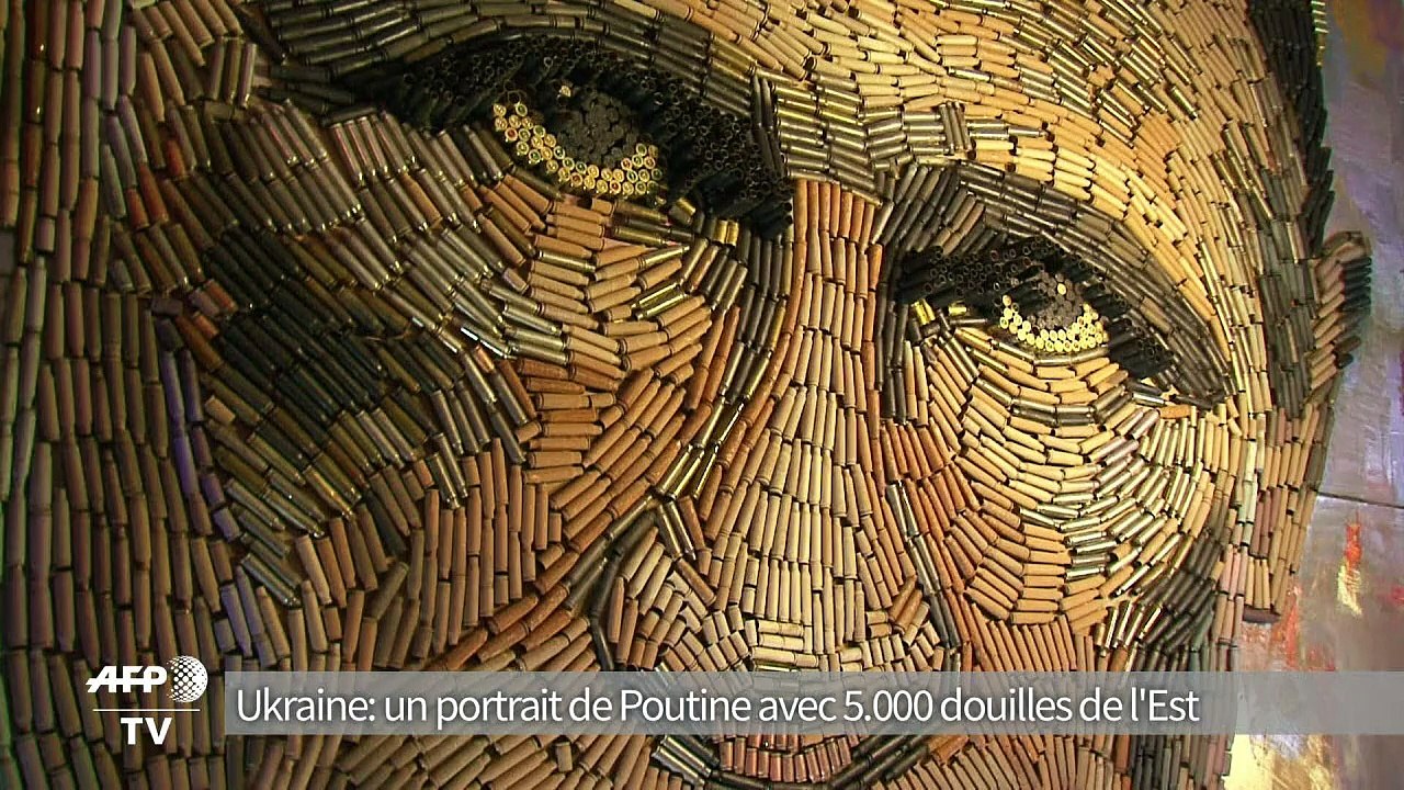 Ukraine: un portrait de Poutine avec 5.000 douilles de l'Est