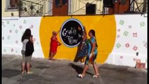 Pollena Trocchia (NA) - Gli utenti della Salute mentale realizzano un murales (06.08.15)
