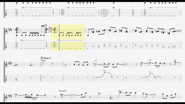 Kiko Loureiro (Megadeth / Angra) - Conflicted (animated Tab) - Full speed