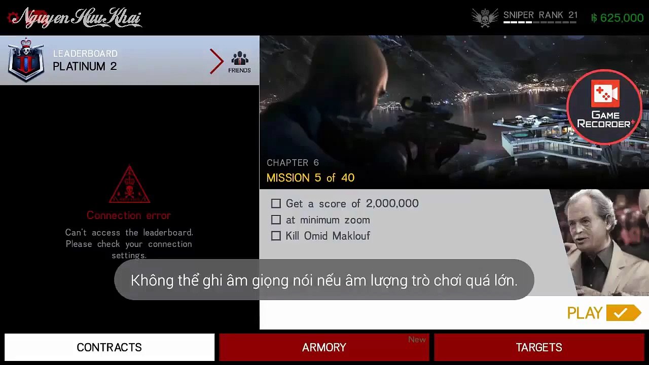 Hitman Sniper Chapter 6 Mission 5 - Score 2,000,000 at minimum zoom