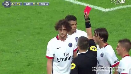 Adrien Rabiot Red Card(Dismissal) HD- Lille v. Paris Saint-Germain - Ligue 1 07.08.2015