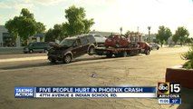 Five people hurt in Maryvale crash