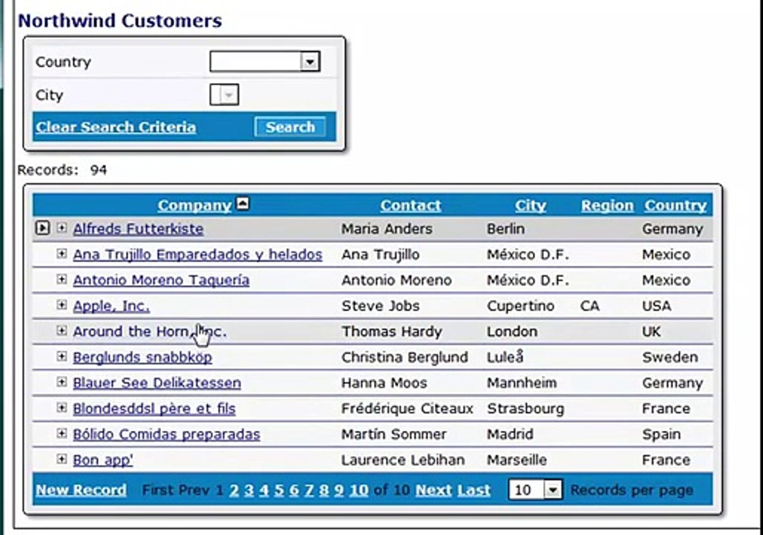 Ajax driven web app built in 5 minutes