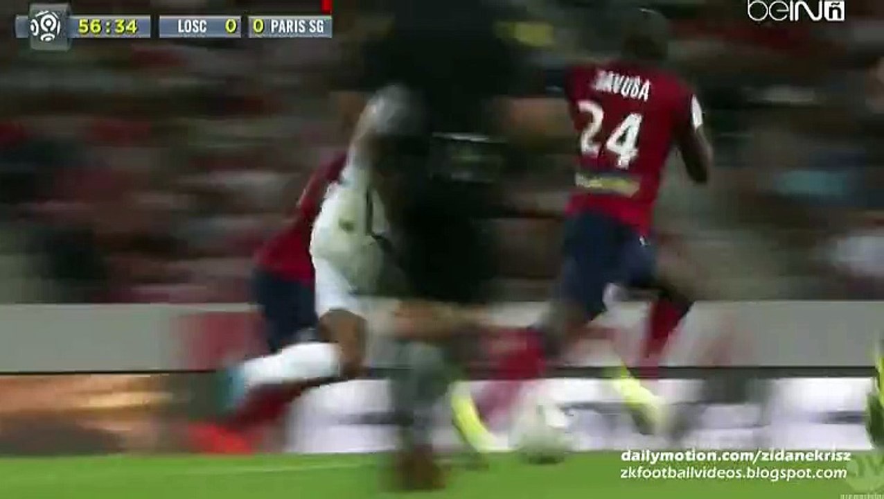 Lucas Moura Fantastic Goal 0-1- Lille v. Paris Saint-Germain - Ligue 1 07.08.2015