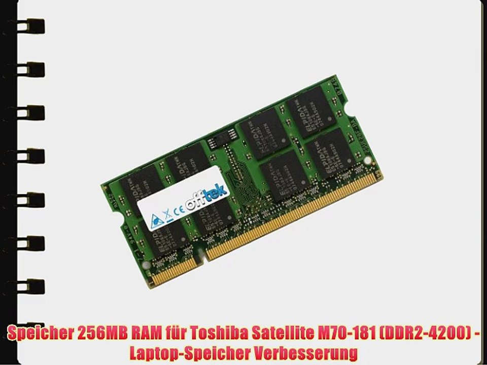 Speicher 256MB RAM f?r Toshiba Satellite M70-181 (DDR2-4200) - Laptop-Speicher Verbesserung