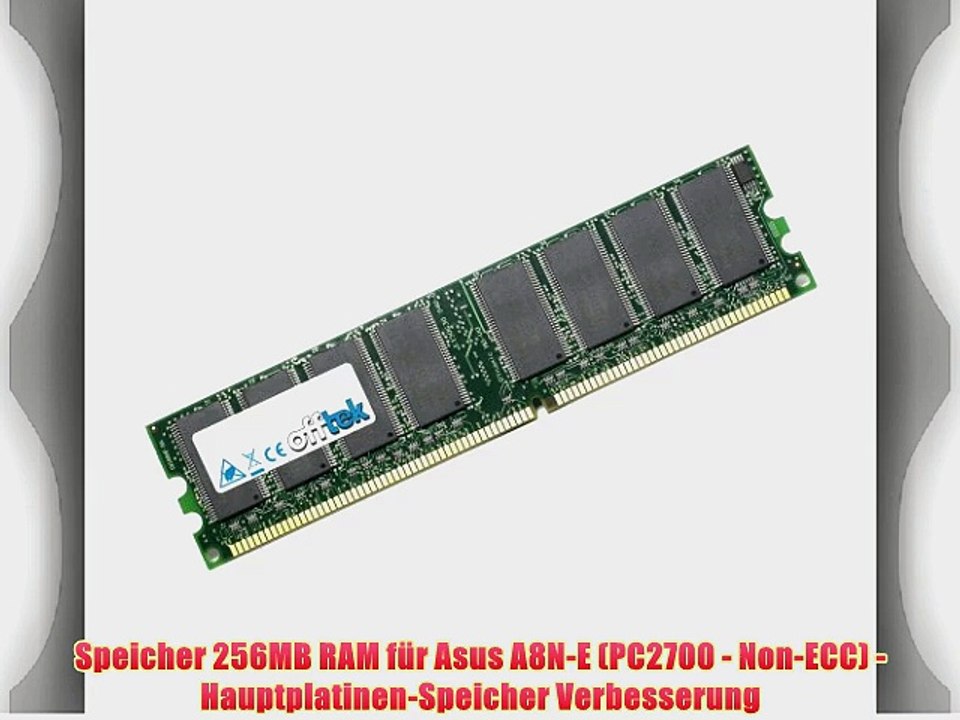 Speicher 256MB RAM f?r Asus A8N-E (PC2700 - Non-ECC) - Hauptplatinen-Speicher Verbesserung