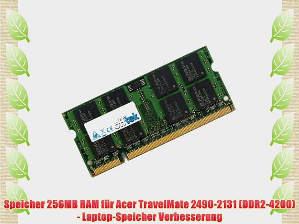 Speicher 256MB RAM f?r Acer TravelMate 2490-2131 (DDR2-4200) - Laptop-Speicher Verbesserung